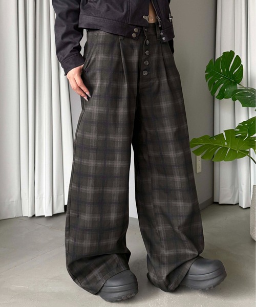 sedacle(セダクル)の「チェックツイルボタンフライパンツ(その他パンツ・メンズ・グレー/チャコールグレー・LARGE/MEDIUM/SMALL)」の19枚目の写真
