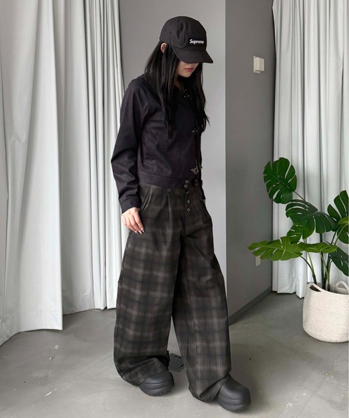 sedacle(セダクル)の「チェックツイルボタンフライパンツ(その他パンツ・メンズ・グレー/チャコールグレー・LARGE/MEDIUM/SMALL)」の7枚目の写真