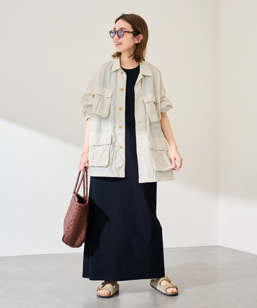 FRAMeWORK（フレームワーク）の「ローンワッシャーミリタリージャケット（ミリタリージャケット・レディース・ネイビー/アイボリー・FREE）」の4枚目の写真