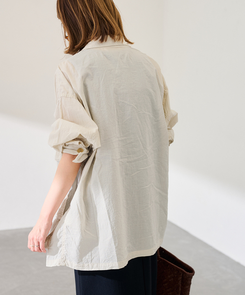 FRAMeWORK（フレームワーク）の「ローンワッシャーミリタリージャケット（ミリタリージャケット・レディース・ネイビー/アイボリー・FREE）」の12枚目の写真