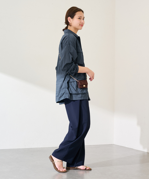 FRAMeWORK（フレームワーク）の「ローンワッシャーミリタリージャケット（ミリタリージャケット・レディース・ネイビー/アイボリー・FREE）」の17枚目の写真