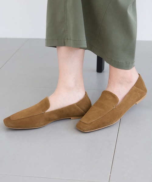 BARNYARDSTORM(バンヤードストーム)の「BARNYARDSTORM / シープレザースクエアローファ(ローファー・レディース・ブラック/キャメル・36/37/38)」の10枚目の写真