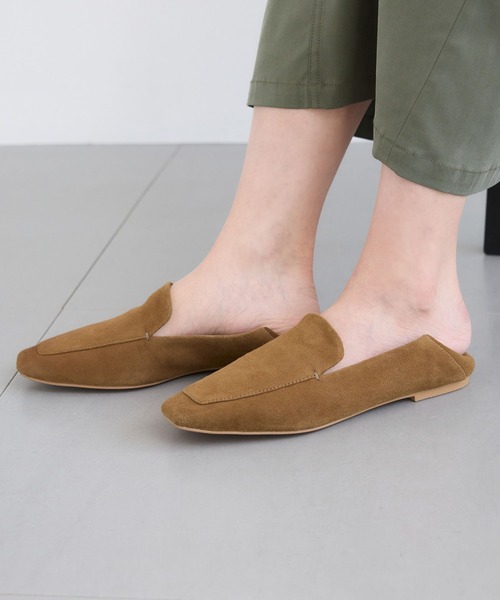 BARNYARDSTORM(バンヤードストーム)の「BARNYARDSTORM / シープレザースクエアローファ(ローファー・レディース・ブラック/キャメル・36/37/38)」の11枚目の写真