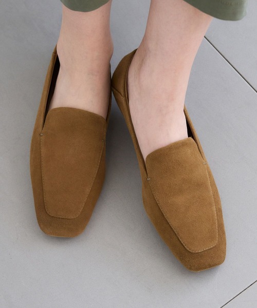 BARNYARDSTORM(バンヤードストーム)の「BARNYARDSTORM / シープレザースクエアローファ(ローファー・レディース・ブラック/キャメル・36/37/38)」の12枚目の写真