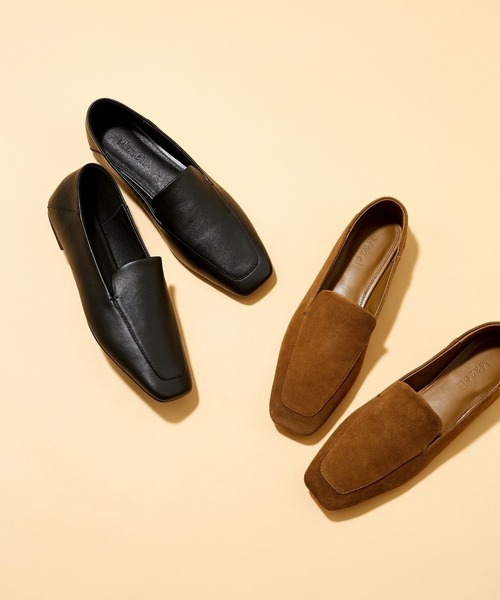 BARNYARDSTORM(バンヤードストーム)の「BARNYARDSTORM / シープレザースクエアローファ(ローファー・レディース・ブラック/キャメル・36/37/38)」の22枚目の写真