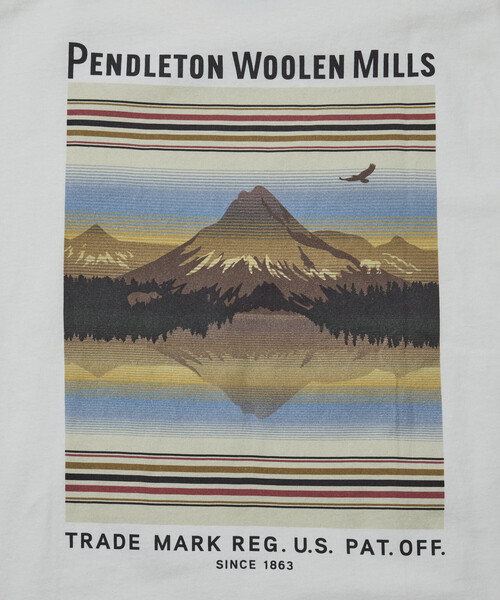 PENDLETON（ペンドルトン）の「PENDLETON/ペンドルトン 別注 ヴィンテージブランケット デザイン バックプリントTシャツ（Tシャツ/カットソー・メンズ・ブラック/オフホワイト/オリーブ・MEDIUM/LARGE）」の21枚目の写真