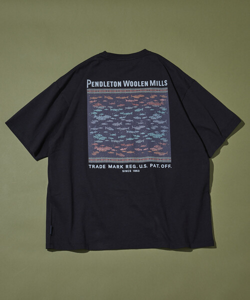 PENDLETON（ペンドルトン）の「PENDLETON/ペンドルトン 別注 ヴィンテージブランケット デザイン バックプリントTシャツ（Tシャツ/カットソー・メンズ・ブラック/オフホワイト/オリーブ・MEDIUM/LARGE）」の20枚目の写真