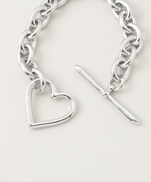 BASICKS(ベイシックス)の「BASICKS / ベイシックス Heart Bracelet (Medium Link)(ブレスレット・レディース・シルバー・MEDIUM)」の6枚目の写真