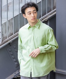 RAGEBLUE(���C�W�u���[)��80TC Broad Stripe Over Shirt/�u���[�h�X�g���C�v�I�[�o�[�V���c(�V���c/�u���E�X)