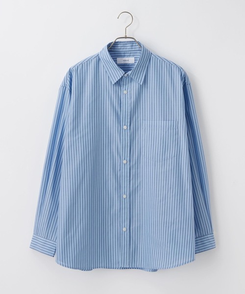 RAGEBLUE（レイジブルー）の「80TC Broad Stripe Over Shirt/ブロードストライプオーバーシャツ（シャツ/ブラウス・メンズ・イエロー/ライトグリーン/ピンク/ライトブルー/ホワイト・MEDIUM/LARGE）」の11枚目の写真