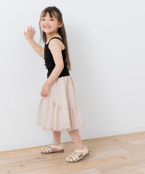 chil2（チルツー）の「テレコ素材 キャミソール（キャミソール・キッズ・クリーム/ラベンダー/ブラック/チャコールグレー・150cm/140cm/100cm/130cm/120cm/110cm）」の22枚目の写真