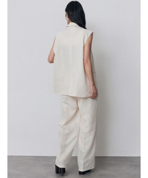 MURUA（ムルーア）の「【セットアップ対応】メッシュダブルジレ（ベスト・レディース・ブラウン/ブラック/アイボリー/グレー・FREE）」の6枚目の写真