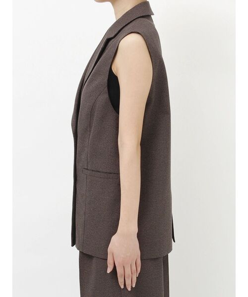 MURUA(ムルーア)の「メッシュダブルジレベスト【セットアップ着用可】 夏服(ベスト・レディース・ブラウン/ブラック/アイボリー/グレー・FREE)」の18枚目の写真