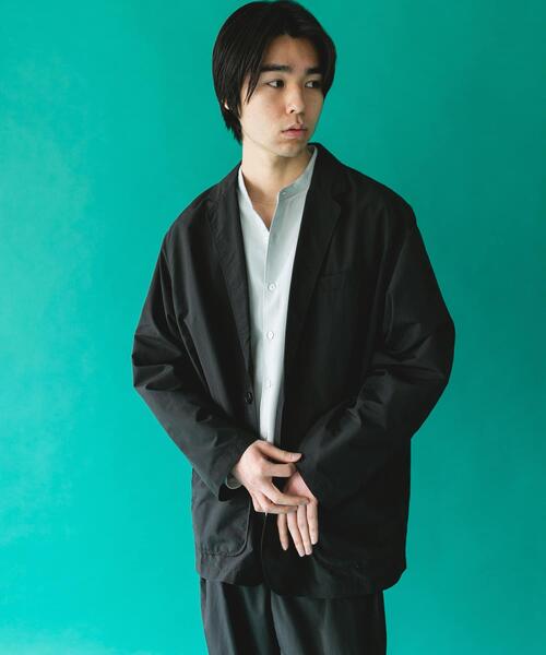 BURLAP OUTFITTER(バーラップアウトフィッター)の「『別注』BURLAP OUTFITTER×DOORS SUPPLEX NYLON 2B JACKET(その他アウター・メンズ・チャコールグレー/ブラック・X-LARGE/MEDIUM/LARGE)」の3枚目の写真