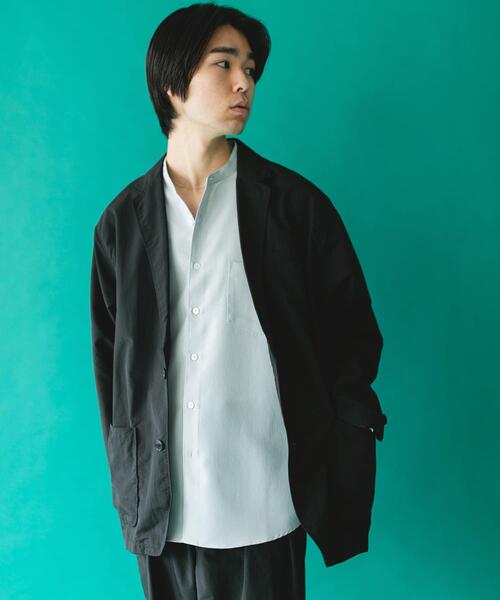 BURLAP OUTFITTER(バーラップアウトフィッター)の「『別注』BURLAP OUTFITTER×DOORS SUPPLEX NYLON 2B JACKET(その他アウター・メンズ・チャコールグレー/ブラック・X-LARGE/MEDIUM/LARGE)」の4枚目の写真
