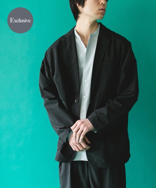 BURLAP OUTFITTER(バーラップアウトフィッター)の「『別注』BURLAP OUTFITTER×DOORS SUPPLEX NYLON 2B JACKET(その他アウター・メンズ・チャコールグレー/ブラック・X-LARGE/MEDIUM/LARGE)」の2枚目の写真