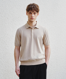 J'RIUM（ジェイリウム）の「コットンサマーエッセンシャルポロネックオートミール (ドライタッチ)（ニット/セーター）」