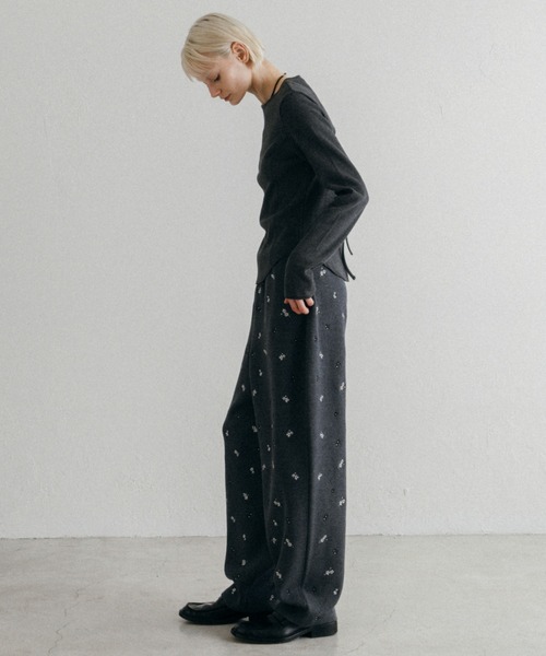 CREDONA(クレドナ)の「BACK OPEN THERMAL TOP/バックオープンサーマルトップ(Tシャツ/カットソー・レディース・アイボリー/グレー・FREE)」の13枚目の写真