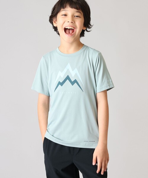Columbia(コロンビア)の「UVカット Columbia/ キッズアイテム/ テックトレイル ユーティリティ ショートスリーブ グラフィッククルー /コロンビア(Tシャツ/カットソー・キッズ・ネイビー/ブルー/ブラック・XXS/S/M/XS/L)」の3枚目の写真