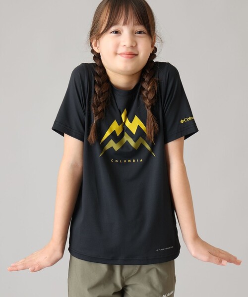 Columbia(コロンビア)の「UVカット Columbia/ キッズアイテム/ テックトレイル ユーティリティ ショートスリーブ グラフィッククルー /コロンビア(Tシャツ/カットソー・キッズ・ネイビー/ブルー/ブラック・XXS/S/M/XS/L)」の2枚目の写真