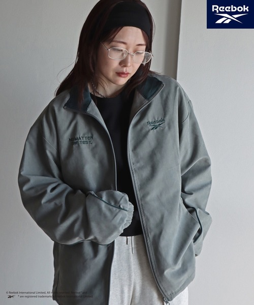 COURO(コウロ)の「【Reebok/リーボック】フェイクスエードパイピングトラックジャケット(その他アウター・レディース・グリーン系/ネイビー/ブラック/サックスブルー・XL/L/M)」の3枚目の写真