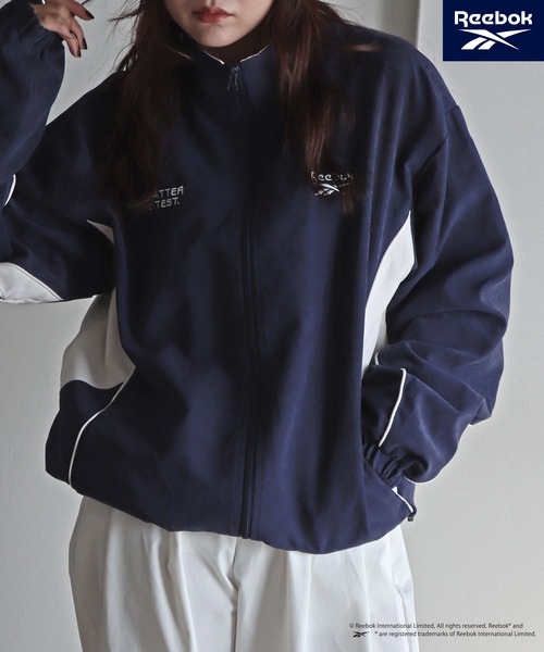 COURO(コウロ)の「【Reebok/リーボック】フェイクスエードパイピングトラックジャケット(その他アウター・レディース・グリーン系/ネイビー/ブラック/サックスブルー・XL/L/M)」の4枚目の写真