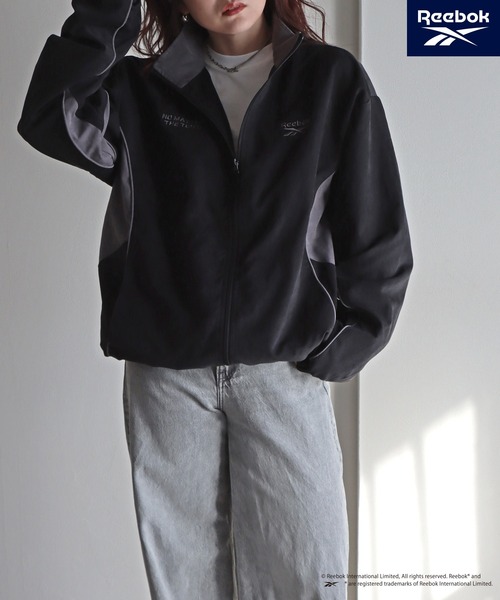 COURO(コウロ)の「【Reebok/リーボック】フェイクスエードパイピングトラックジャケット(その他アウター・レディース・グリーン系/ネイビー/ブラック/サックスブルー・XL/L/M)」の5枚目の写真