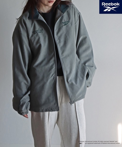 COURO(コウロ)の「【Reebok/リーボック】フェイクスエードパイピングトラックジャケット(その他アウター・レディース・グリーン系/ネイビー/ブラック/サックスブルー・XL/L/M)」の8枚目の写真