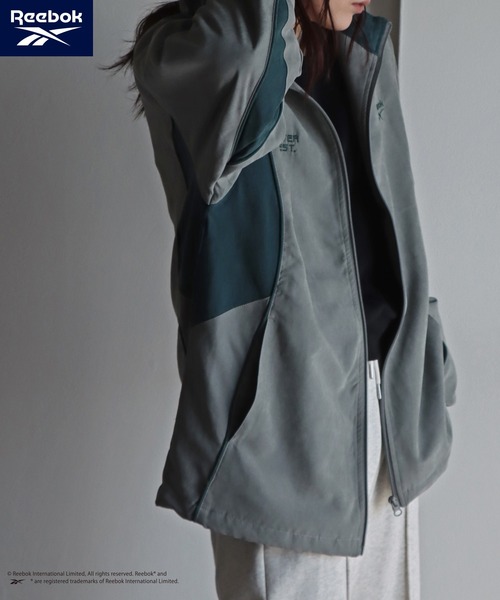 COURO(コウロ)の「【Reebok/リーボック】フェイクスエードパイピングトラックジャケット(その他アウター・レディース・グリーン系/ネイビー/ブラック/サックスブルー・XL/L/M)」の9枚目の写真
