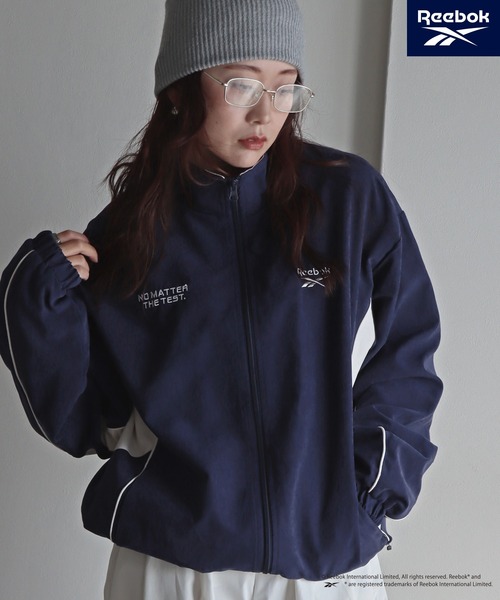 COURO(コウロ)の「【Reebok/リーボック】フェイクスエードパイピングトラックジャケット(その他アウター・レディース・グリーン系/ネイビー/ブラック/サックスブルー・XL/L/M)」の11枚目の写真