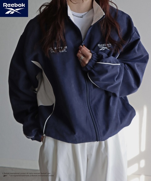 COURO(コウロ)の「【Reebok/リーボック】フェイクスエードパイピングトラックジャケット(その他アウター・レディース・グリーン系/ネイビー/ブラック/サックスブルー・XL/L/M)」の13枚目の写真