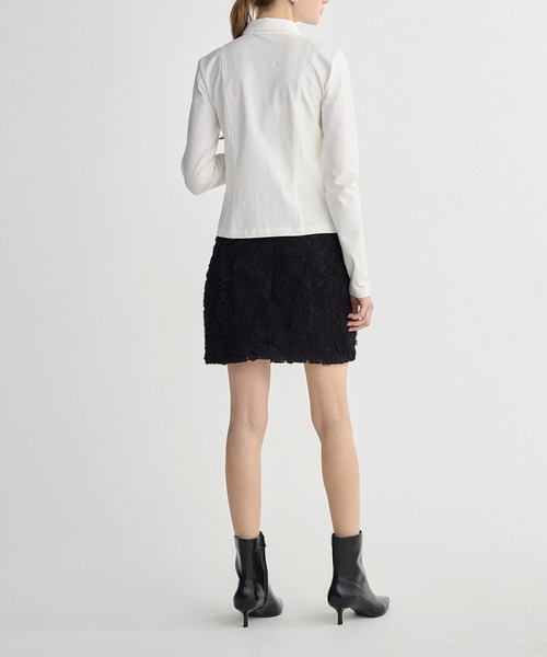 BIRTHDAY BASH（バースデイバッシュ）の「TINA FLOWER TIGHT MINI SKIRT（スカート・レディース・アイボリー/ブラック・SMALL/MEDIUM）」の6枚目の写真
