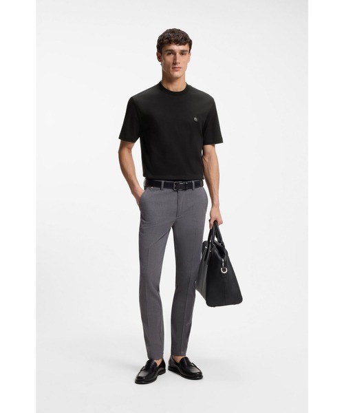 BOSS(ボス)の「シルケットコットン Tシャツ Double Bモノグラム(Tシャツ/カットソー・メンズ・カーキ/ホワイト/ブラック・XXL/L/XL/M/S)」の9枚目の写真