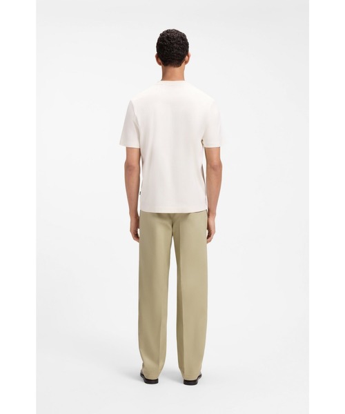 BOSS(ボス)の「シルケットコットン Tシャツ Double Bモノグラム(Tシャツ/カットソー・メンズ・カーキ/ホワイト/ブラック・XXL/L/XL/M/S)」の6枚目の写真