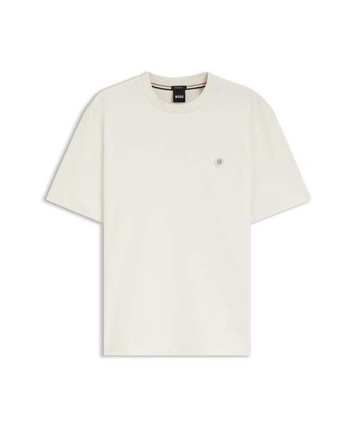 BOSS(ボス)の「シルケットコットン Tシャツ Double Bモノグラム(Tシャツ/カットソー・メンズ・カーキ/ホワイト/ブラック・XXL/L/XL/M/S)」の7枚目の写真