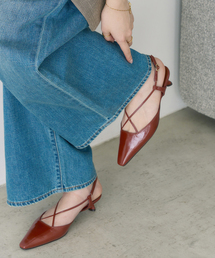 LE TALON | 3.5cmクロスコードスリングバック(パンプス)