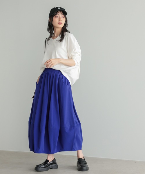 itto...（イット）の「立体コクーンスカート/バルーンスカート（スカート・レディース・ロイヤルブルー/ブラック・M）」の8枚目の写真