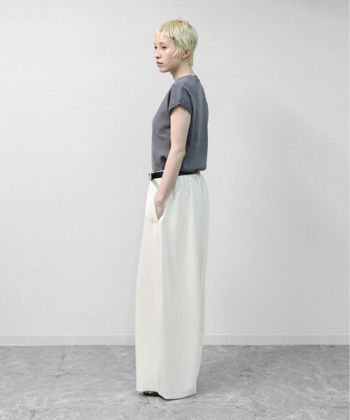 THE CELL.(ザセルドット)の「カットジョーゼット セルフカット コクーンワイド イージーパンツ SELF-CUT COCOON WIDE EASYPANTS(その他パンツ・レディース・アイボリー/グレイッシュベージュ/チャコールグレー/ブラック/ブラウン・FREE)」の8枚目の写真