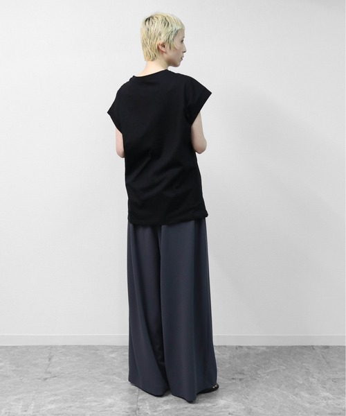 THE CELL.(ザセルドット)の「カットジョーゼット セルフカット コクーンワイド イージーパンツ SELF-CUT COCOON WIDE EASYPANTS(その他パンツ・レディース・アイボリー/グレイッシュベージュ/チャコールグレー/ブラック/ブラウン・FREE)」の13枚目の写真