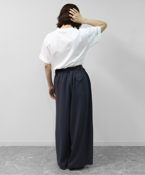 THE CELL.(ザセルドット)の「カットジョーゼット セルフカット コクーンワイド イージーパンツ SELF-CUT COCOON WIDE EASYPANTS(その他パンツ・レディース・アイボリー/グレイッシュベージュ/チャコールグレー/ブラック/ブラウン・FREE)」の17枚目の写真