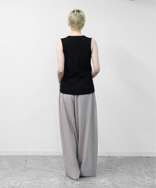 THE CELL.(ザセルドット)の「カットジョーゼット セルフカット コクーンワイド イージーパンツ SELF-CUT COCOON WIDE EASYPANTS(その他パンツ・レディース・アイボリー/グレイッシュベージュ/チャコールグレー/ブラック/ブラウン・FREE)」の6枚目の写真