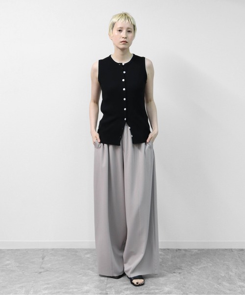 THE CELL.(ザセルドット)の「カットジョーゼット セルフカット コクーンワイド イージーパンツ SELF-CUT COCOON WIDE EASYPANTS(その他パンツ・レディース・アイボリー/グレイッシュベージュ/チャコールグレー/ブラック/ブラウン・FREE)」の12枚目の写真