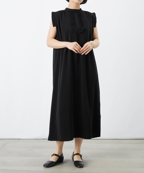 LUCA/LADY LUCK LUCA（ルカ/レディラックルカ）の「LC/LLL プリーツフリルワンピース/プリーツノースリワンピース（ワンピース・レディース・チャコールグレー/ブラック・FREE）」の12枚目の写真