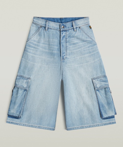 G-STAR(ジースター)の「Patti Cargo Shorts/ワイドカーゴデニムショートパンツ(その他パンツ・レディース・ライトブルー・24inch/25inch/26inch/27inch)」の4枚目の写真