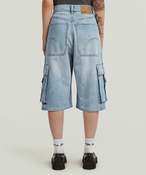 G-STAR(ジースター)の「Patti Cargo Shorts/ワイドカーゴデニムショートパンツ(その他パンツ・レディース・ライトブルー・24inch/25inch/26inch/27inch)」の7枚目の写真