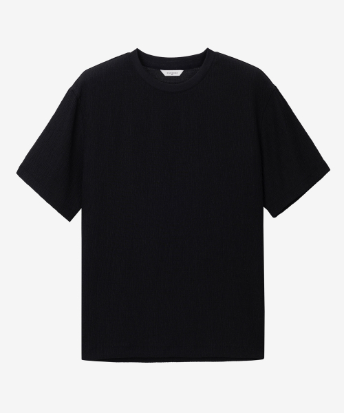 MINDBRIDGE(マインドブリッジ)の「クリンクルセミオーバーフィットTシャツ MYTS3130(Tシャツ/カットソー・メンズ・ブラック・100/110/95/105)」の3枚目の写真