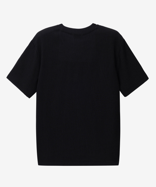 MINDBRIDGE(マインドブリッジ)の「クリンクルセミオーバーフィットTシャツ MYTS3130(Tシャツ/カットソー・メンズ・ブラック・100/110/95/105)」の4枚目の写真