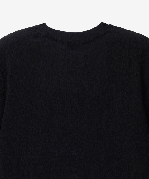 MINDBRIDGE(マインドブリッジ)の「クリンクルセミオーバーフィットTシャツ MYTS3130(Tシャツ/カットソー・メンズ・ブラック・100/110/95/105)」の6枚目の写真