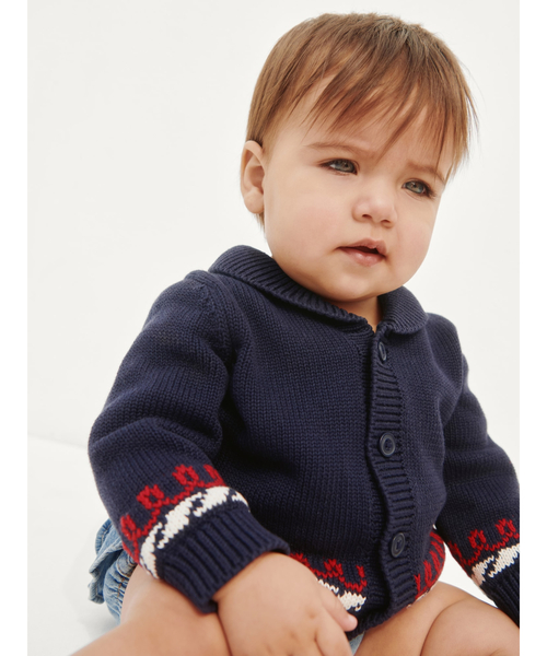 GAP(ギャップ)の「ノーティカルショール ニットカーディガン (ベビー)(カーディガン/ボレロ・キッズ・ネイビー・90cm/80cm/70cm/60cm)」の2枚目の写真