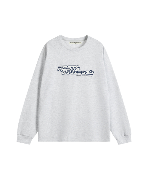 Rest&Recreation(レストアンドレクリエーション)の「ANIME LOGO LONG SLEEVE TOP - LIGHT GREY(Tシャツ/カットソー・レディース・その他・ONE)」の1枚目の写真